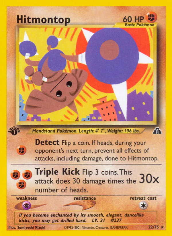 Hitmontop (22/75) [Neo Discovery 1st Edition] | All Aboard Games