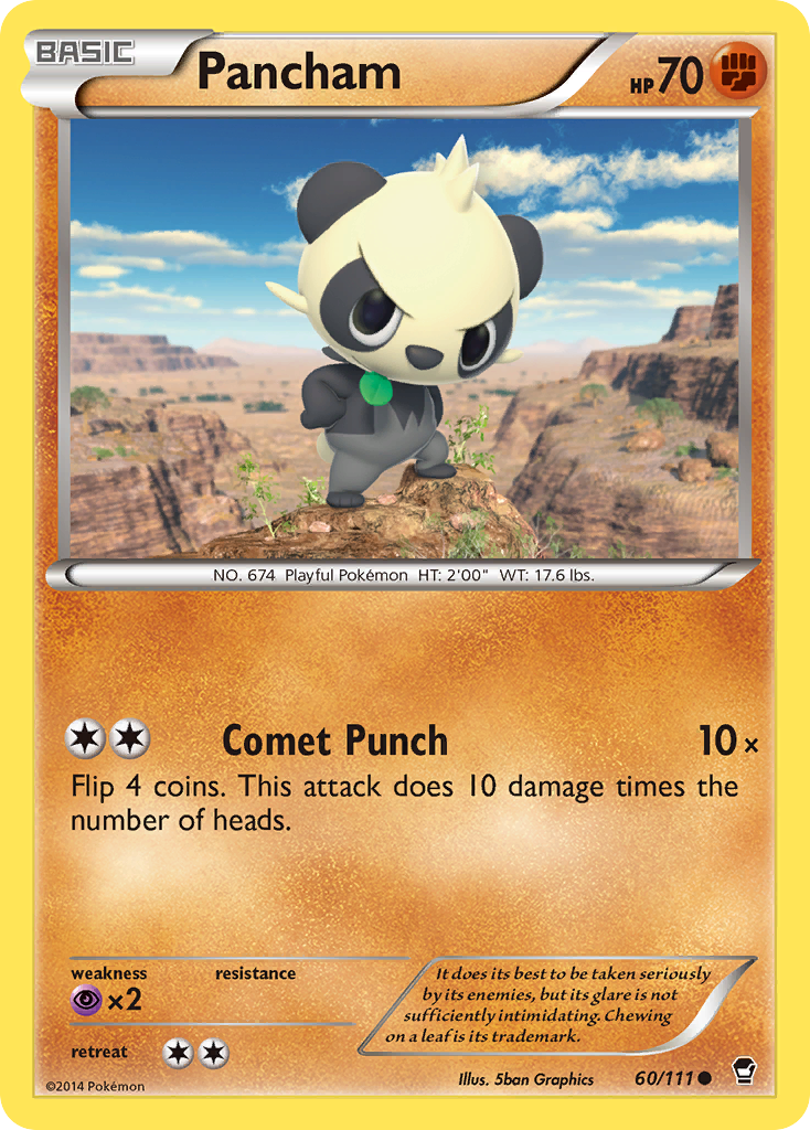 Pancham (60/111) [XY: Furious Fists] | All Aboard Games