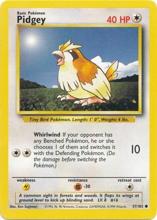 Pidgey (57/102) [Base Set Unlimited] | All Aboard Games