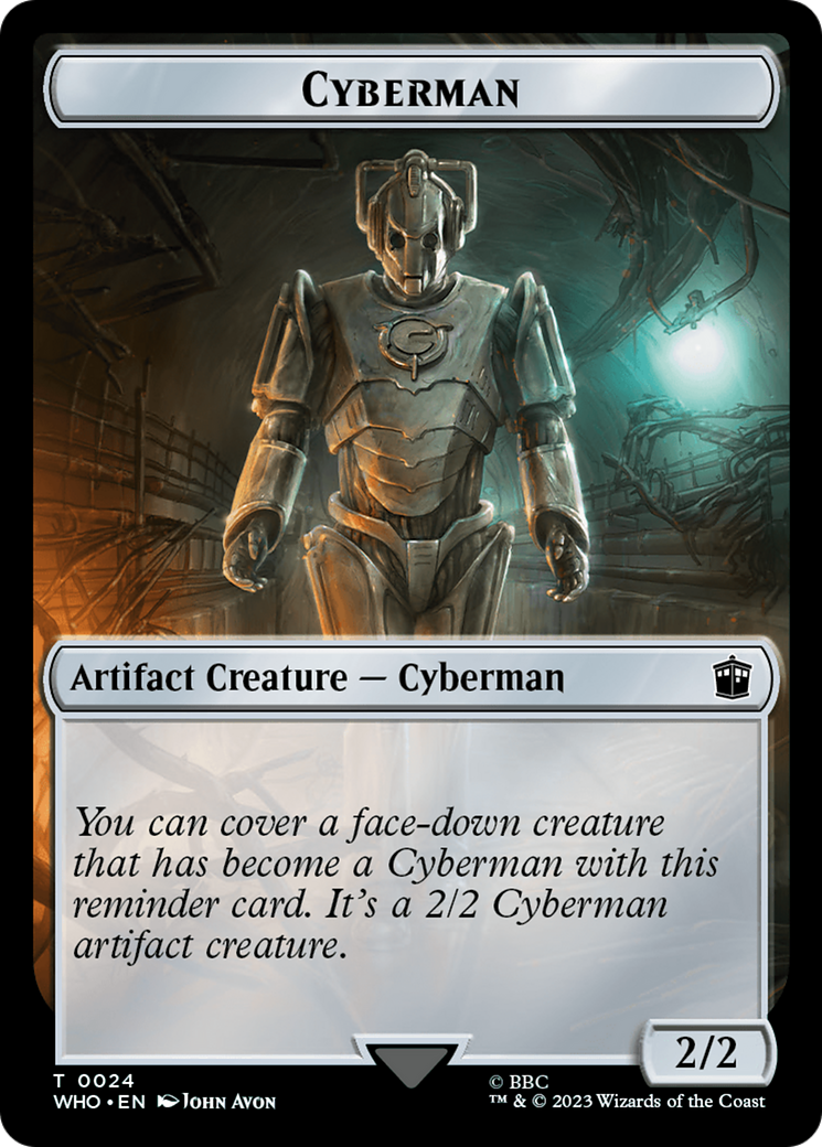 Copy // Cyberman Double-Sided Token [Doctor Who Tokens] | All Aboard Games
