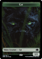 Zombie // Cat (008) Double-Sided Token [Dominaria Remastered Tokens] | All Aboard Games