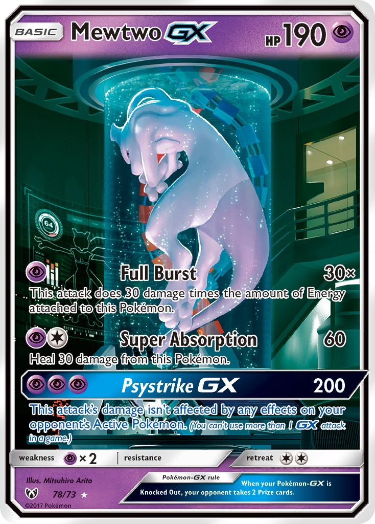 Mewtwo GX (78/73) [Sun & Moon: Shining Legends] | All Aboard Games