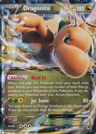 Dragonite EX (74/111) (Jumbo Card) [XY: Furious Fists] | All Aboard Games