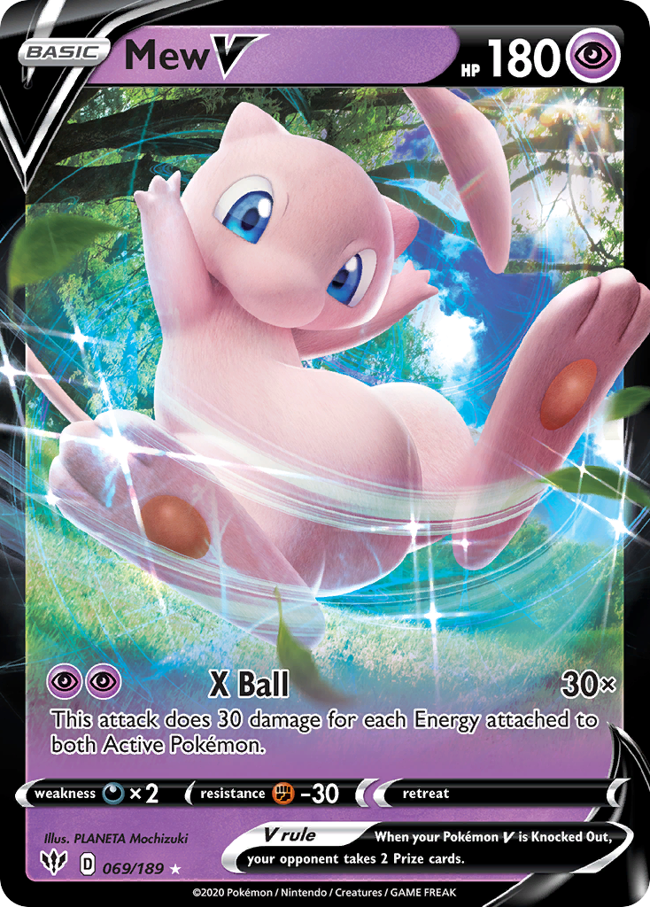 Mew V (069/189) (Jumbo Card) [Sword & Shield: Darkness Ablaze] | All Aboard Games