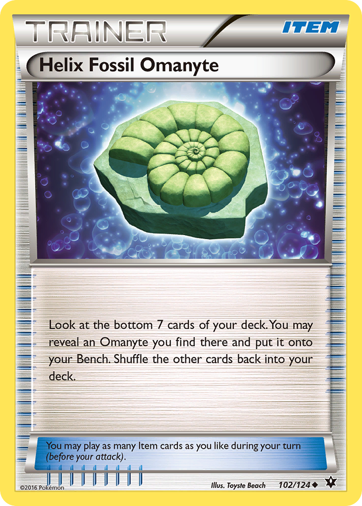 Helix Fossil Omanyte (102/124) [XY: Fates Collide] | All Aboard Games