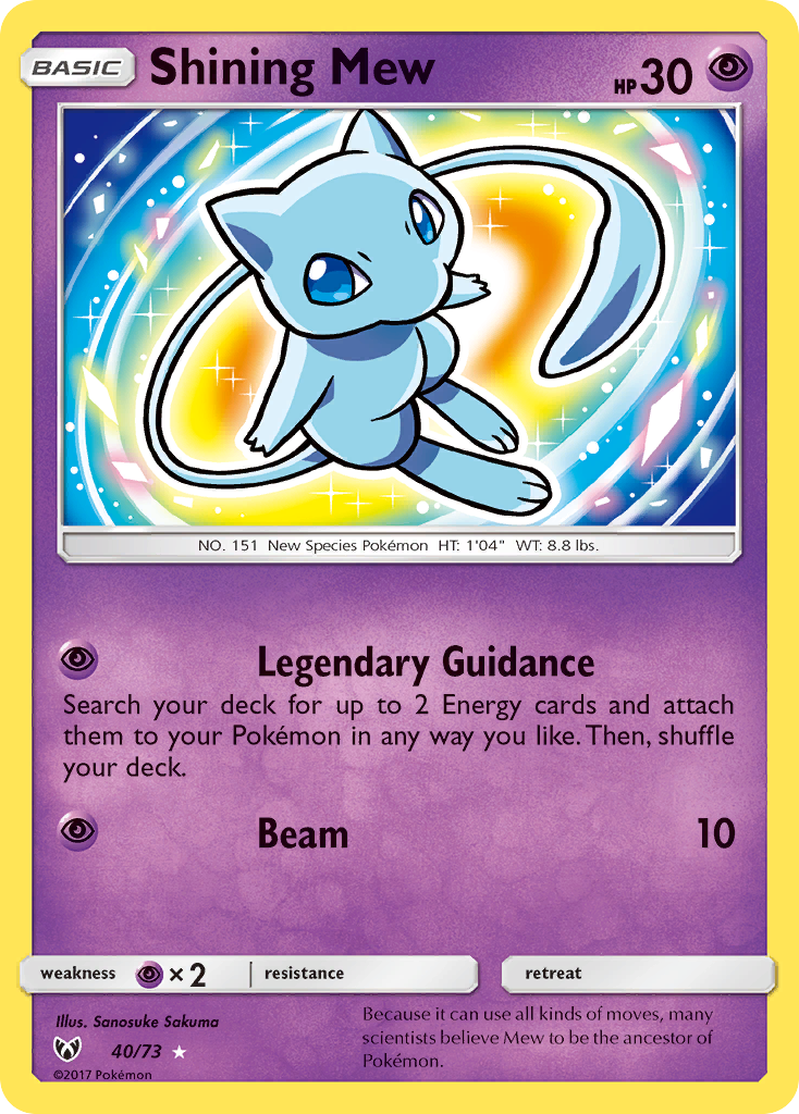 Shining Mew (40/73) [Sun & Moon: Shining Legends] | All Aboard Games