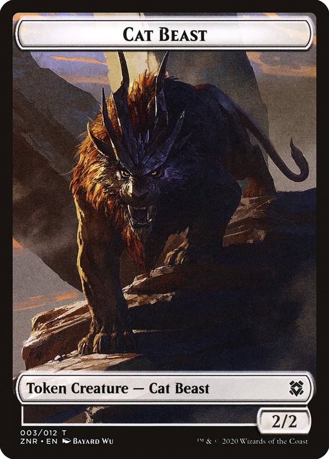 Cat Beast [Zendikar Rising Tokens] | All Aboard Games