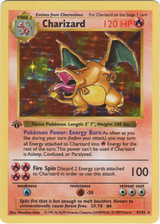 Charizard (4/102) (Shadowless) [Base Set 1st Edition] | All Aboard Games