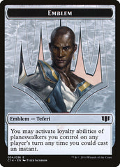 Teferi, Temporal Archmage Emblem // Zombie (011/036) Double-sided Token [Commander 2014 Tokens] | All Aboard Games