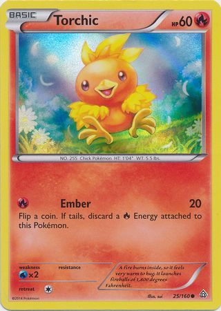 Torchic (25/160) (Sheen Holo) [XY: Primal Clash] | All Aboard Games