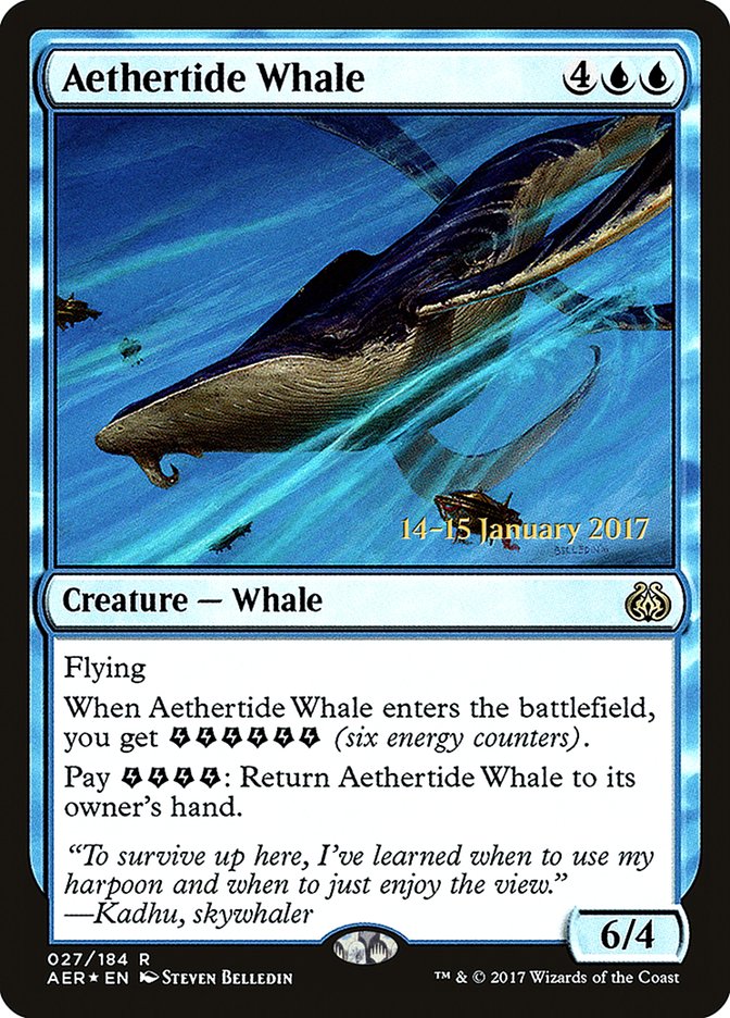 Aethertide Whale  [Aether Revolt Prerelease Promos] | All Aboard Games