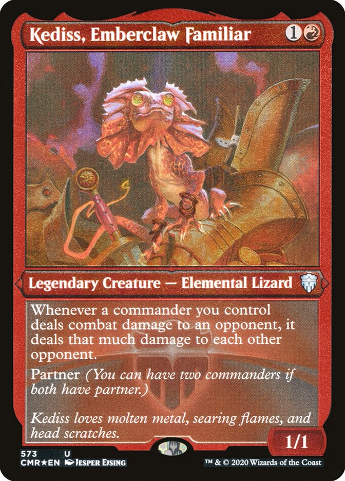 Kediss, Emberclaw Familiar (Etched) [Commander Legends] | All Aboard Games