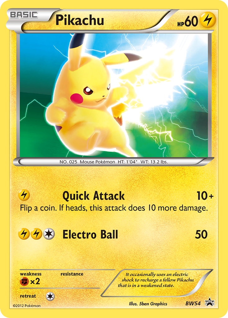 Pikachu (BW54) [Black & White: Black Star Promos] | All Aboard Games