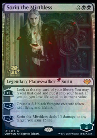 Sorin the Mirthless [Innistrad: Crimson Vow Prerelease Promos] | All Aboard Games