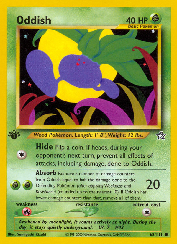 Oddish (68/111) [Neo Genesis 1st Edition] | All Aboard Games