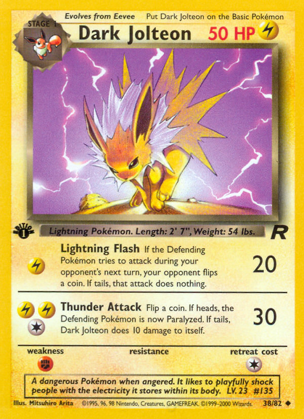 Dark Jolteon (38/82) [Team Rocket 1st Edition] | All Aboard Games