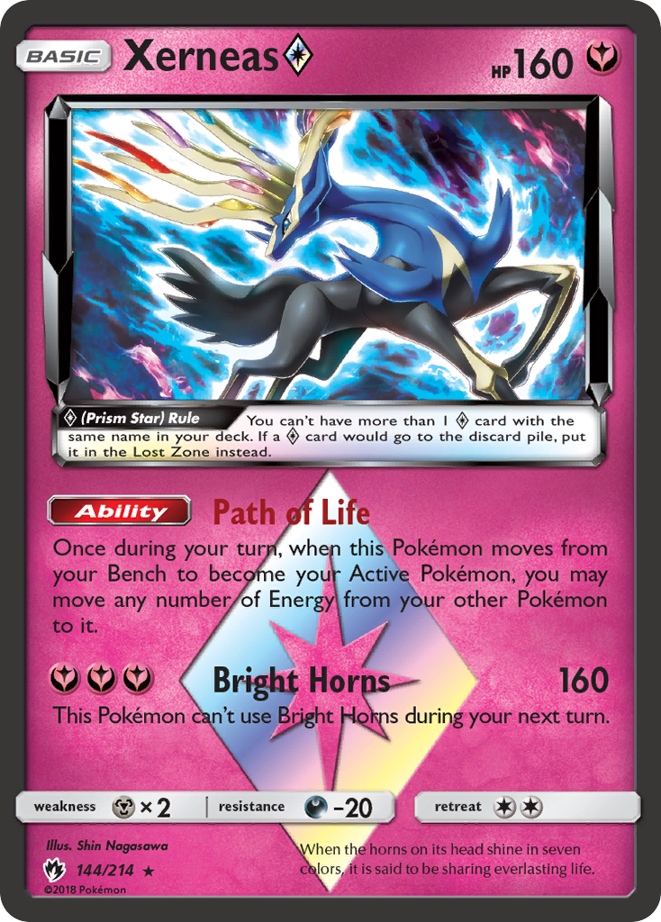 Xerneas (144/214) (Prism Star) [Sun & Moon: Lost Thunder] | All Aboard Games
