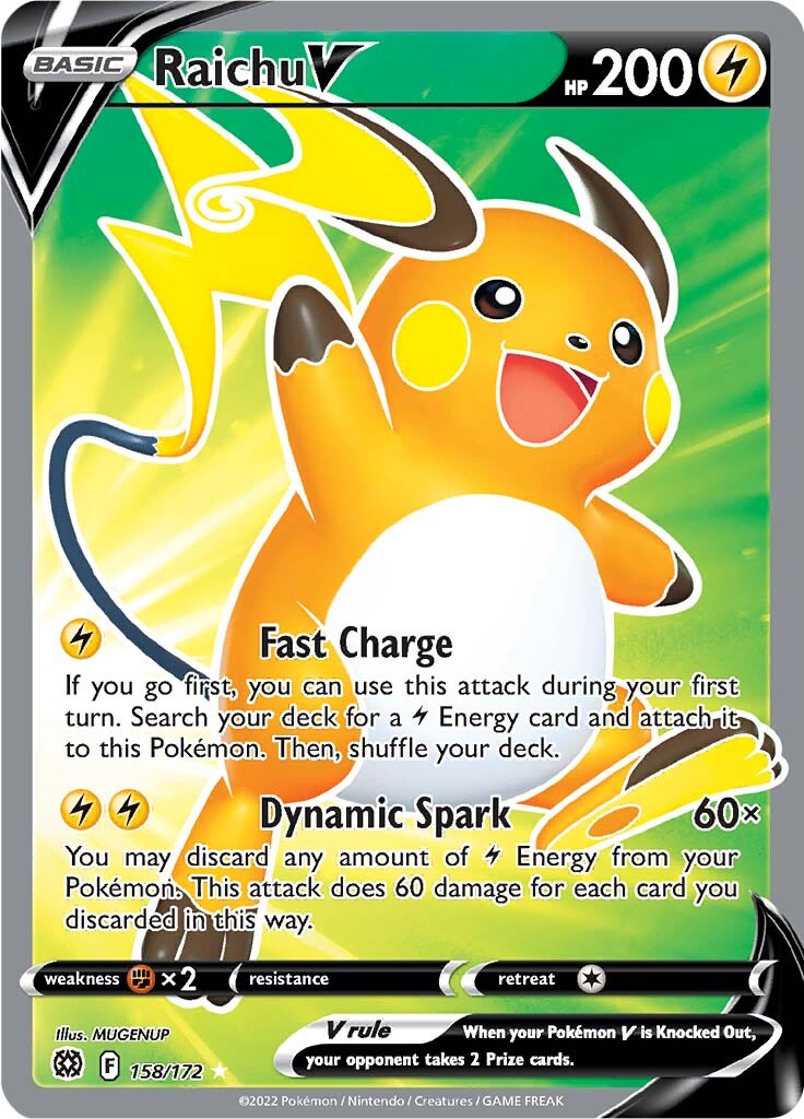 Raichu V (158/172) [Sword & Shield: Brilliant Stars] | All Aboard Games