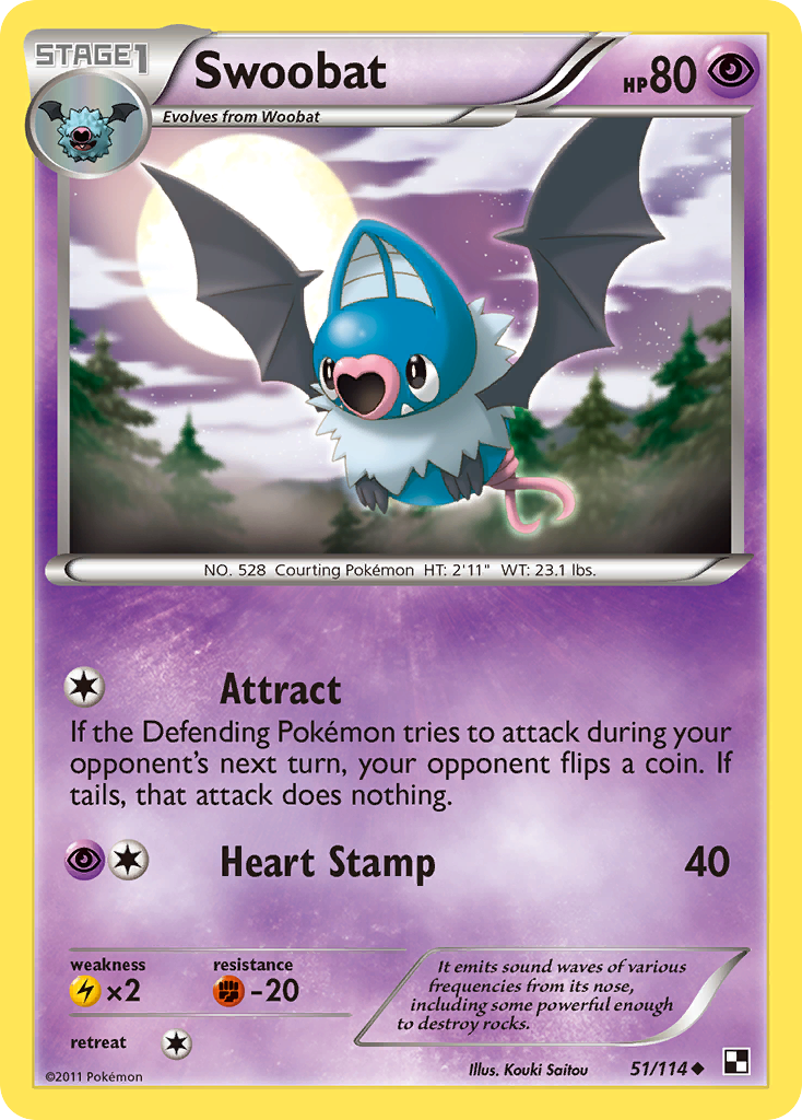 Swoobat (51/114) [Black & White: Base Set] | All Aboard Games