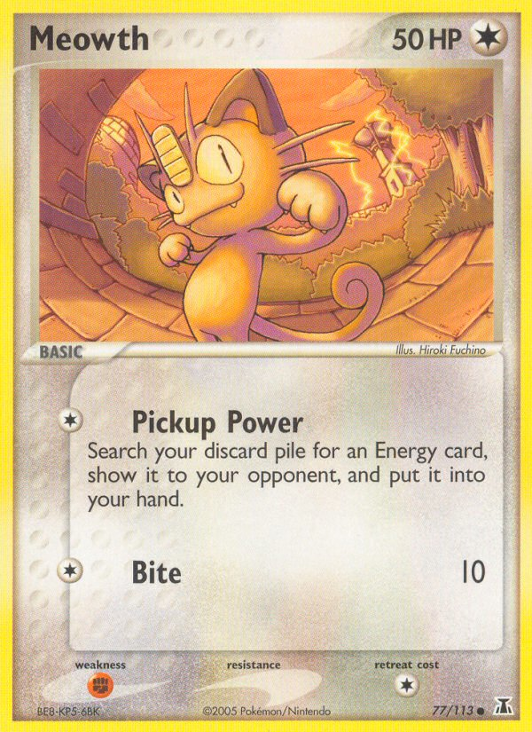 Meowth (77/113) [EX: Delta Species] | All Aboard Games