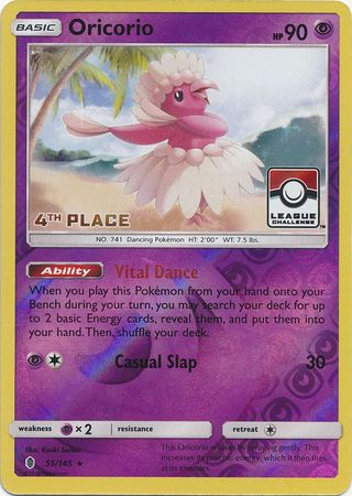 Oricorio (55/145) (League Promo 4th Place) [Sun & Moon: Guardians Rising] | All Aboard Games