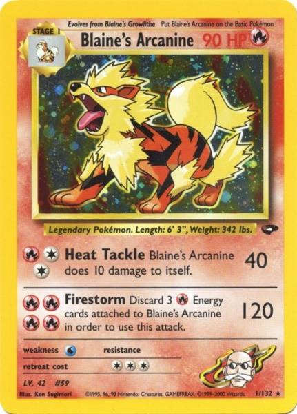 Blaine's Arcanine (1/132) [Gym Challenge Unlimited] | All Aboard Games