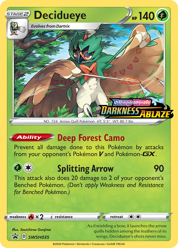 Decidueye (SWSH035) (Prerelease Promo) [Sword & Shield: Black Star Promos] | All Aboard Games