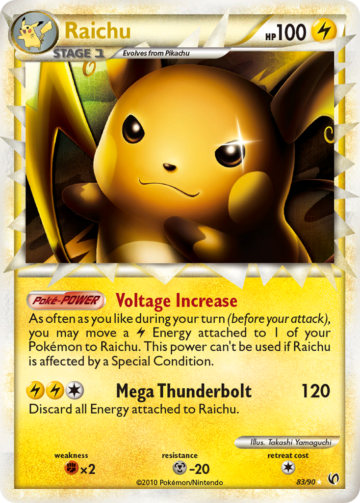 Raichu (83/90) [HeartGold & SoulSilver: Undaunted] | All Aboard Games