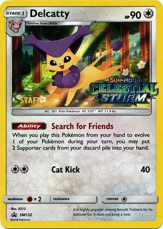 Delcatty (SM132) (Staff Prerelease Promo) [Sun & Moon: Black Star Promos] | All Aboard Games