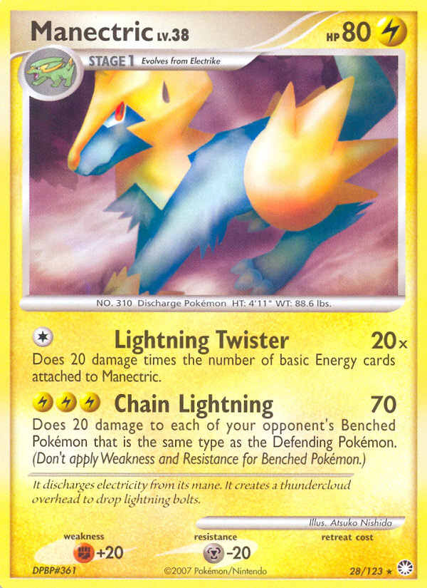 Manectric (28/123) [Diamond & Pearl: Mysterious Treasures] | All Aboard Games