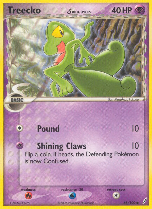 Treecko (68/100) (Delta Species) [EX: Crystal Guardians] | All Aboard Games