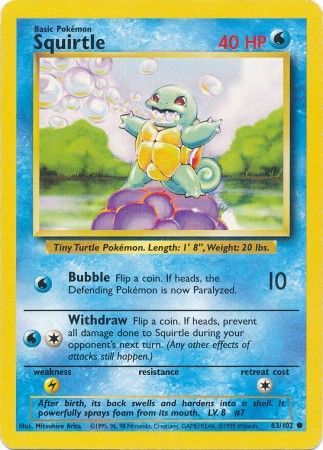 Squirtle (63/102) [Base Set Unlimited] | All Aboard Games