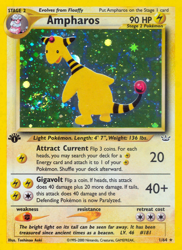 Ampharos (1/64) [Neo Revelation 1st Edition] | All Aboard Games