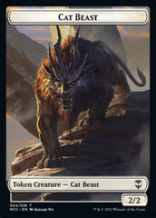 Soldier (09) // Cat Beast Double-sided Token [Streets of New Capenna Commander Tokens] | All Aboard Games