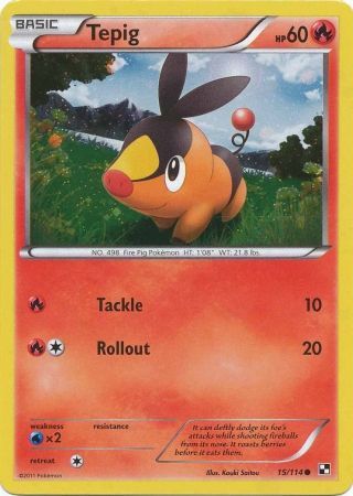 Tepig (15/114) (Cosmos Holo) [Black & White: Base Set] | All Aboard Games