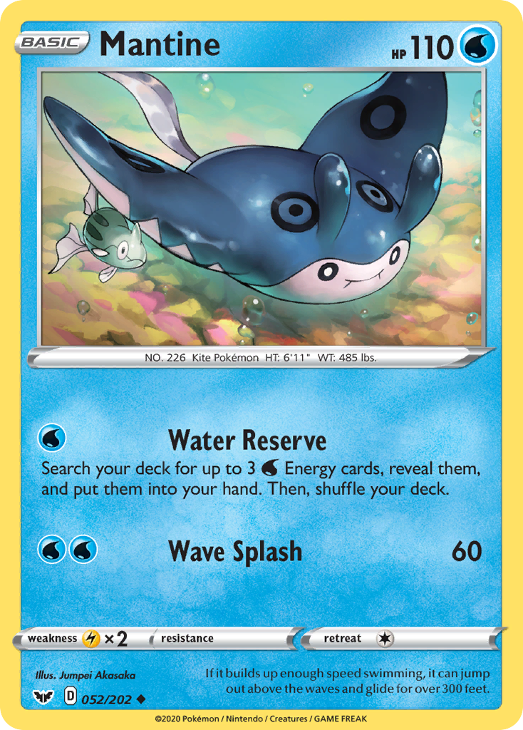 Mantine (052/202) [Sword & Shield: Base Set] | All Aboard Games