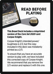 Corpse Knight Reminder Card (Knights' Charge Brawl Deck) [Core Set 2020 Tokens] | All Aboard Games