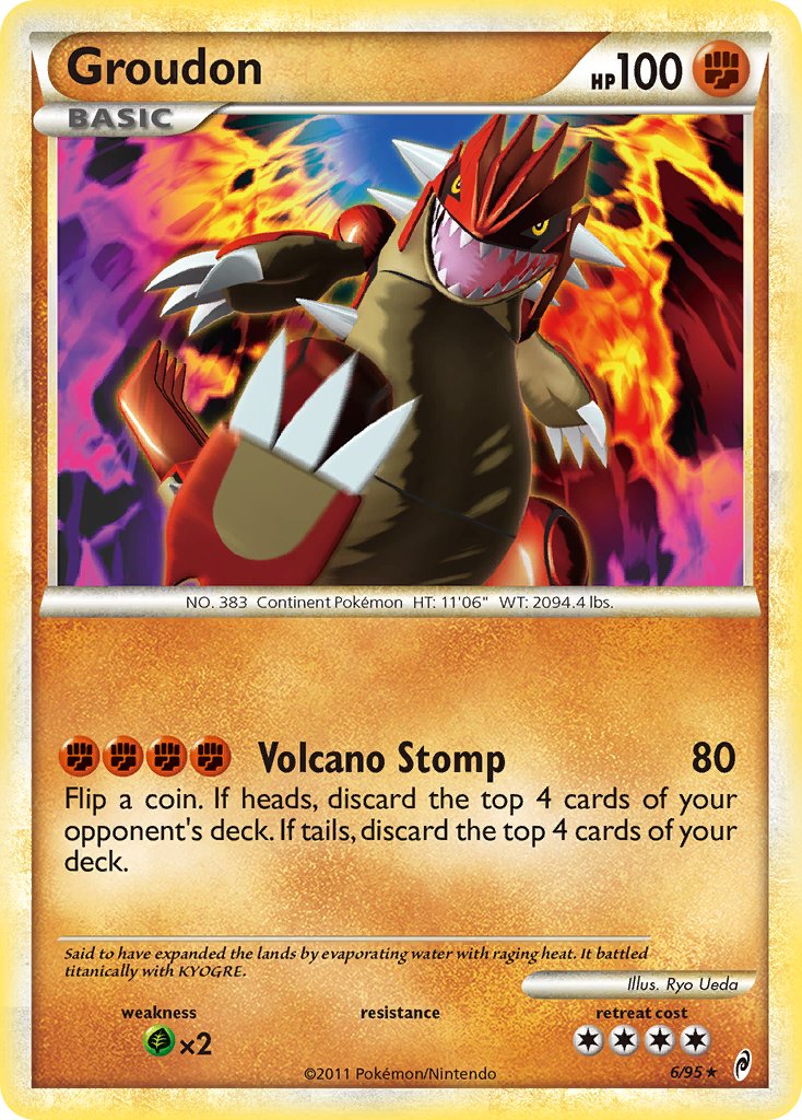 Groudon (6/95) (Theme Deck Exclusive) [HeartGold & SoulSilver: Call of Legends] | All Aboard Games