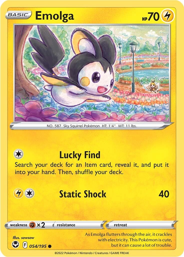 Emolga (054/195) [Sword & Shield: Silver Tempest] | All Aboard Games