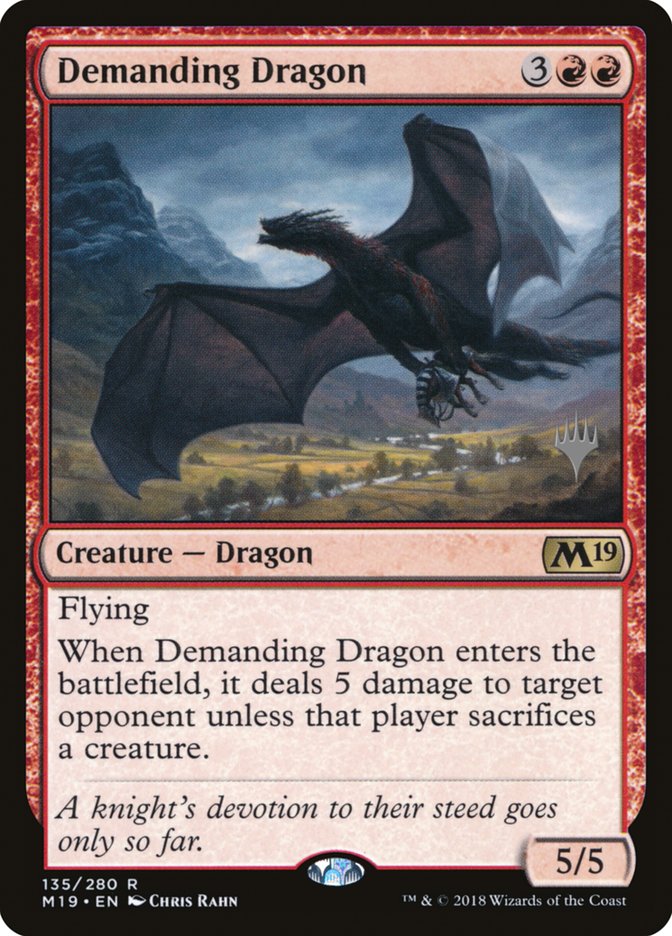 Demanding Dragon (Promo Pack) [Core Set 2019 Promos] | All Aboard Games