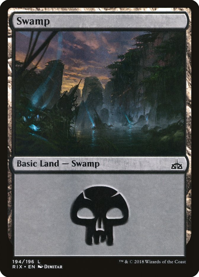 Swamp (194) [Rivals of Ixalan] | All Aboard Games