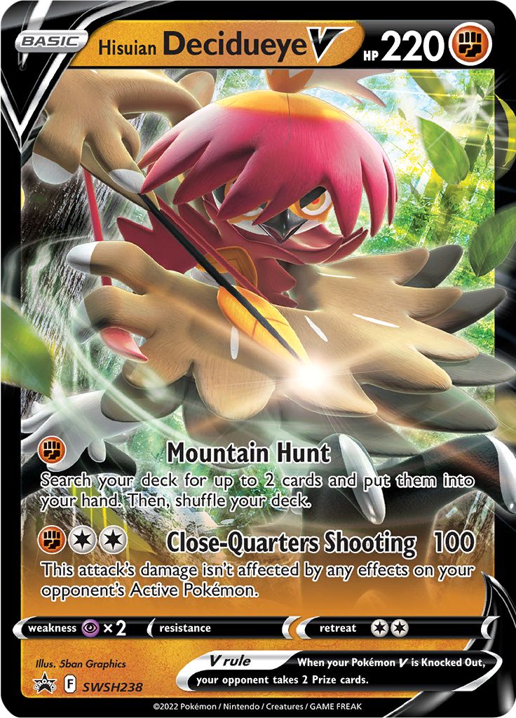 Hisuian Decidueye V (SWSH238) [Sword & Shield: Black Star Promos] | All Aboard Games