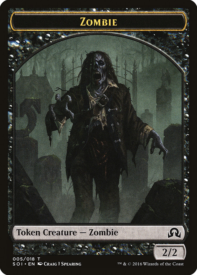 Zombie [Shadows over Innistrad Tokens] | All Aboard Games