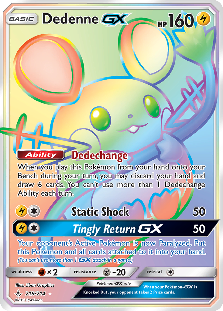 Dedenne GX (219/214) [Sun & Moon: Unbroken Bonds] | All Aboard Games