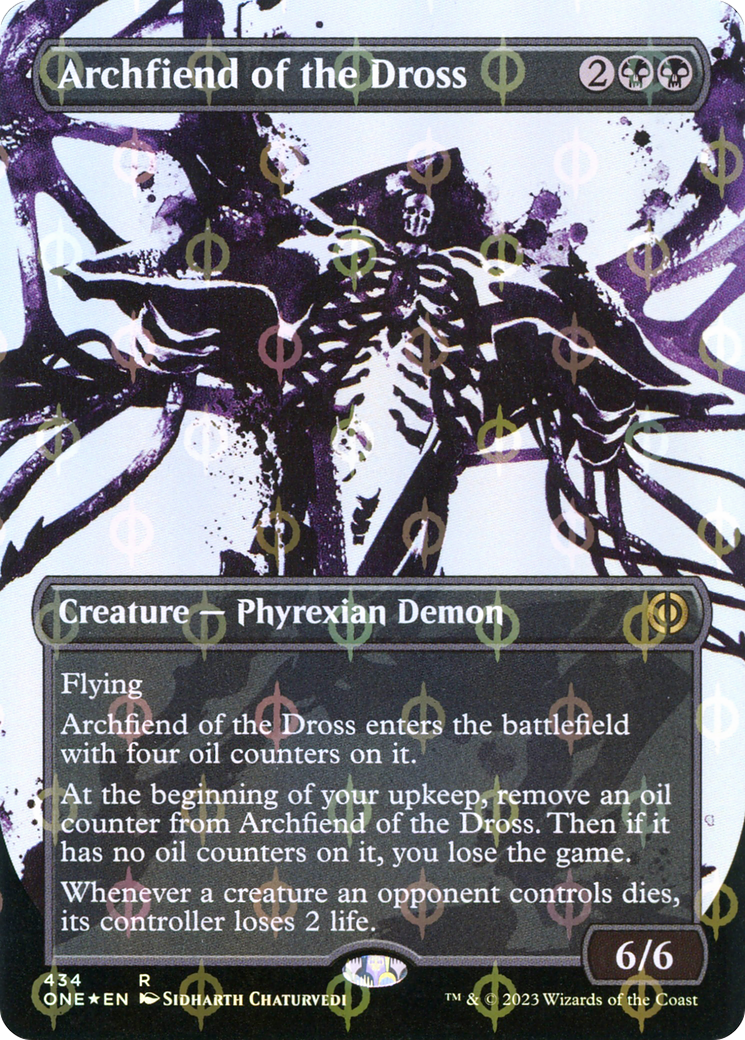 Archfiend of the Dross (Borderless Ichor Step-and-Compleat Foil) [Phyrexia: All Will Be One] | All Aboard Games