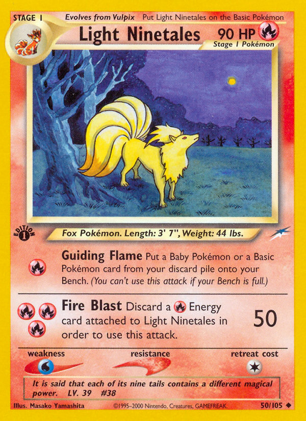 Light Ninetales (50/105) [Neo Destiny 1st Edition] | All Aboard Games