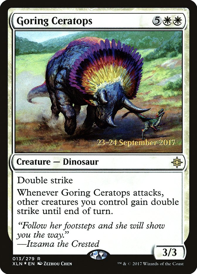Goring Ceratops  [Ixalan Prerelease Promos] | All Aboard Games