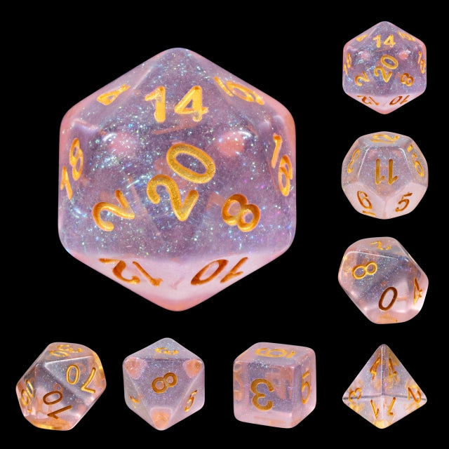 7pc Iridescent Pink w/ Gold - HDI02 | All Aboard Games