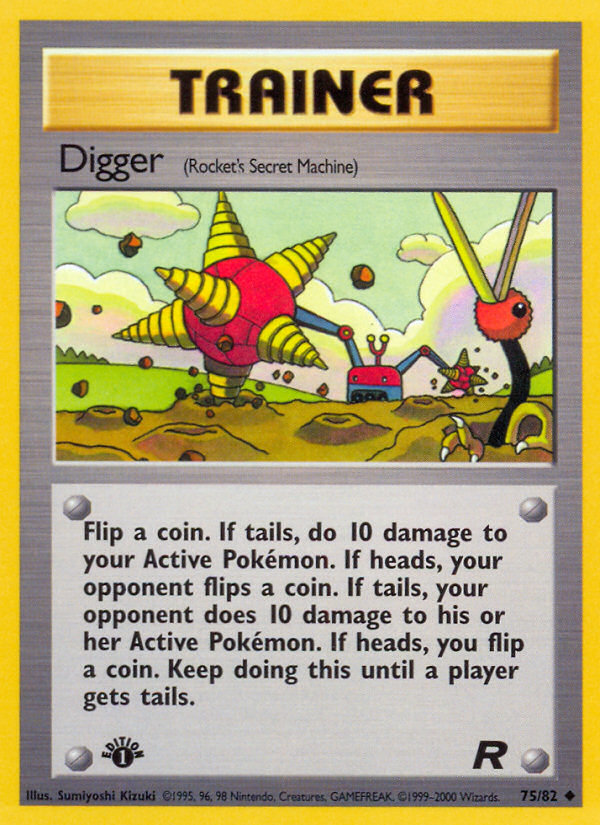 Digger (75/82) [Team Rocket 1st Edition] | All Aboard Games