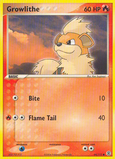 Growlithe (64/112) [EX: FireRed & LeafGreen] | All Aboard Games
